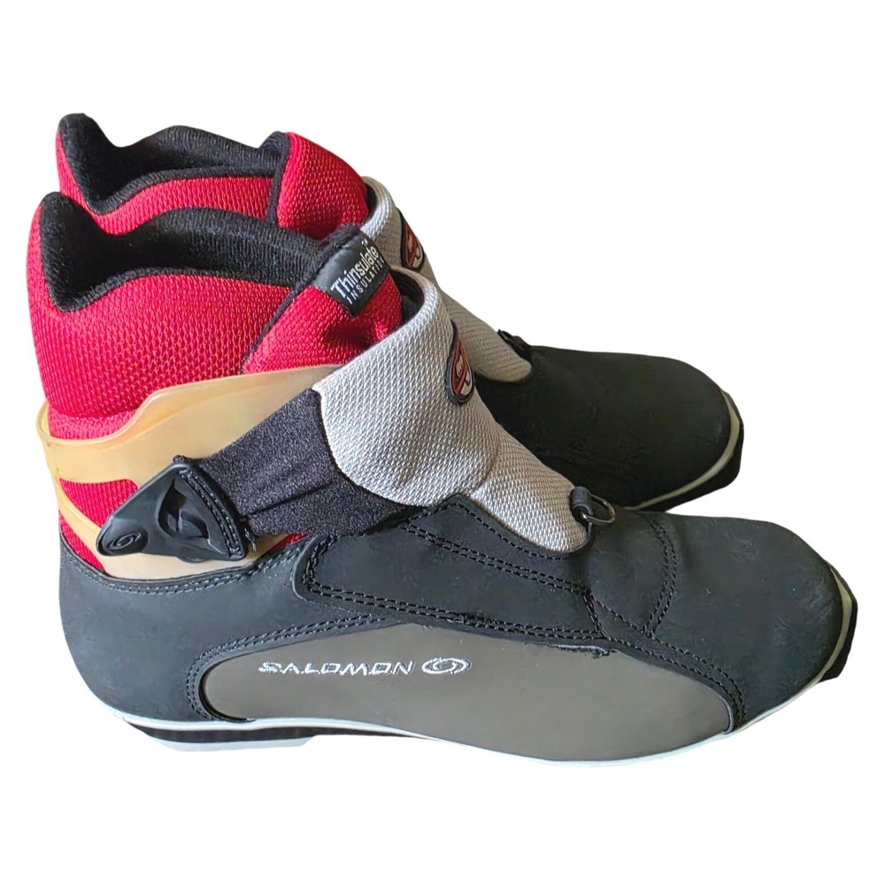 Salomon Escape Cross Country Ski Boots Black Red Thinsulate SNS Profil Mens 10